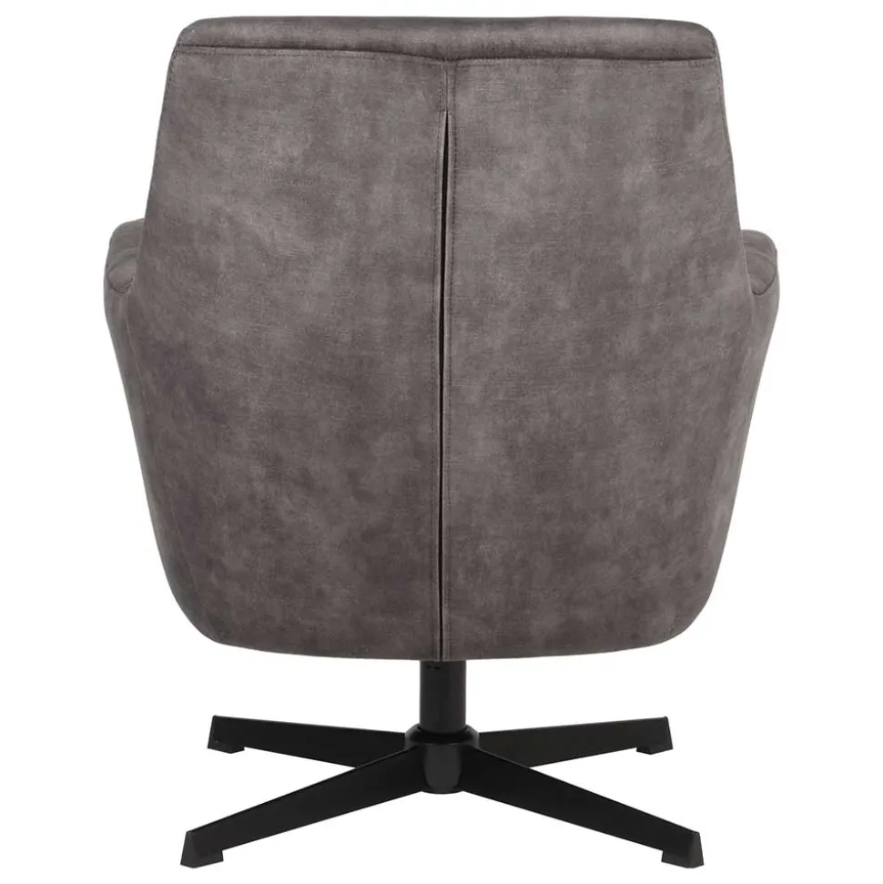 Drehbarer Sessel in Anthrazit Veloursbezug - Sigatoka