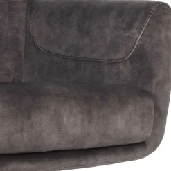 Drehbarer Sessel in Anthrazit Veloursbezug - Sigatoka