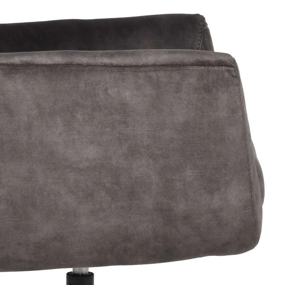 Drehbarer Sessel in Anthrazit Veloursbezug - Sigatoka