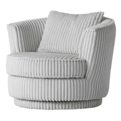 Drehbarer Wohnzimmersessel in Hellgrau - Iliana