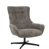 Drehbarer Wohnzimmersessel in Dunkelgrau - Grandio