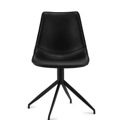 Drehbares Küchenstuhl-Set in Schwarz - Pravoria (2er Set)