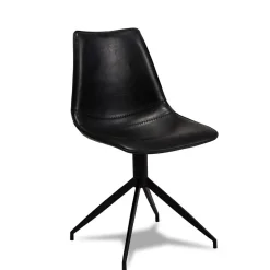 Drehbares Küchenstuhl-Set in Schwarz - Pravoria (2er Set)