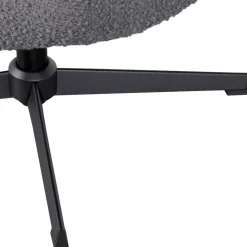 Drehsessel ohne Armlehnen in Anthrazit Boucle - Matresca