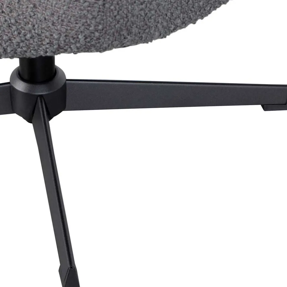 Drehsessel ohne Armlehnen in Anthrazit Boucle - Matresca