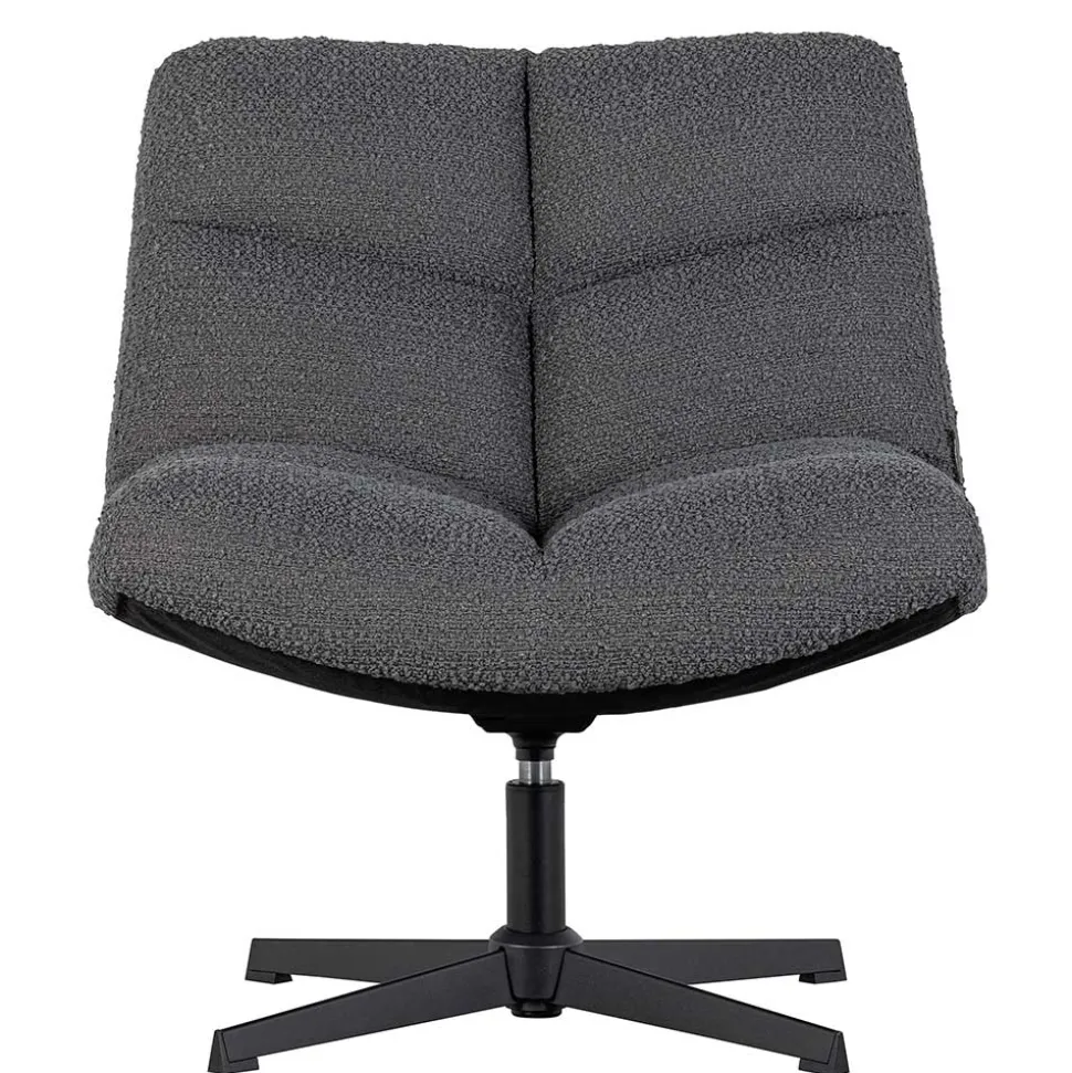 Drehsessel ohne Armlehnen in Anthrazit Boucle - Matresca