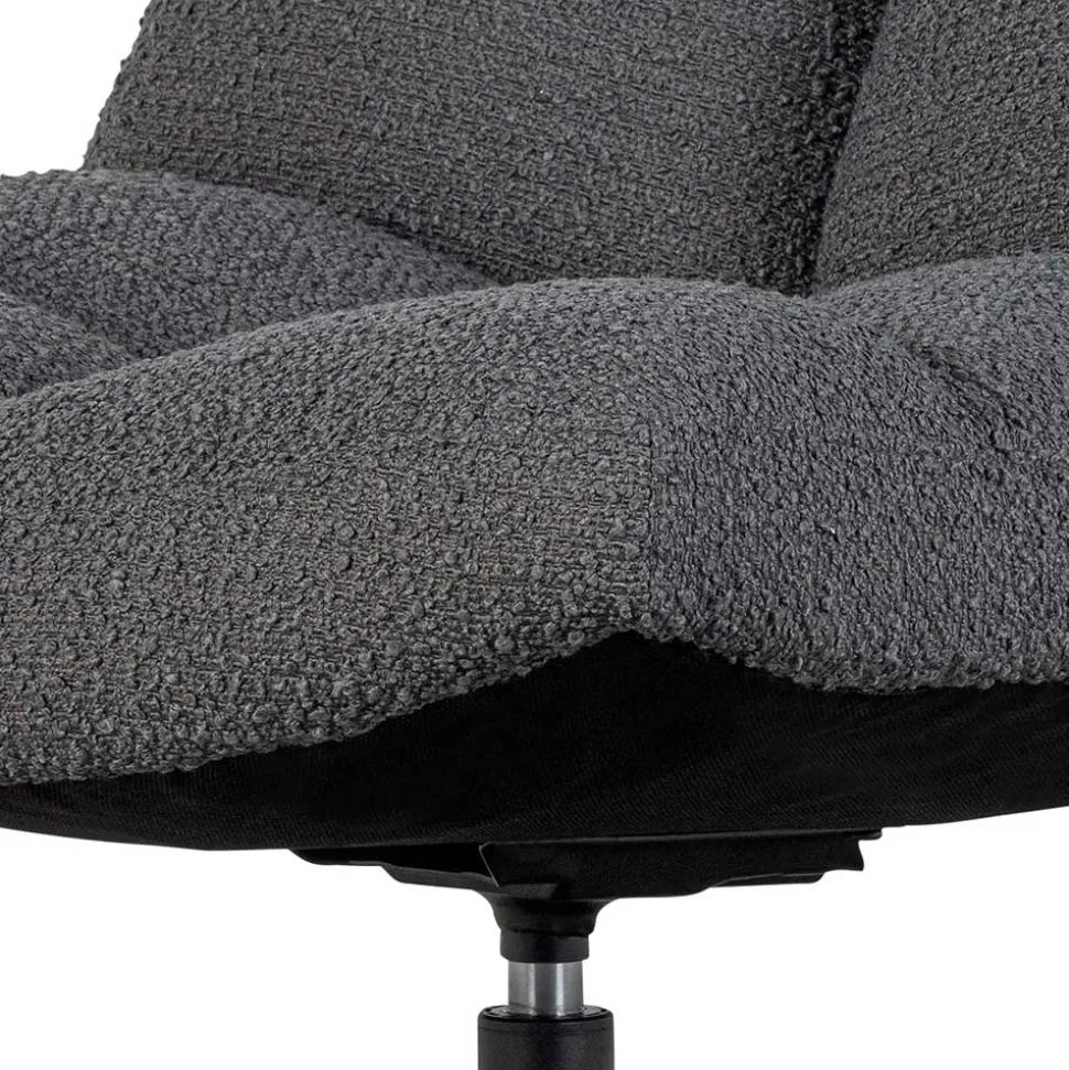Drehsessel ohne Armlehnen in Anthrazit Boucle - Matresca