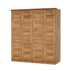 Drehtüren Kleiderschrank Cranos aus Wildeiche Massivholz