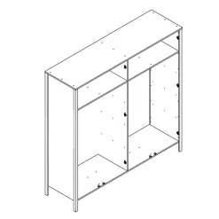 Drehtüren Kleiderschrank Cranos aus Wildeiche Massivholz