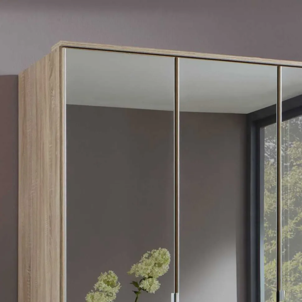 Drehtüren Kleiderschrank Rommino in Eiche Sägerau