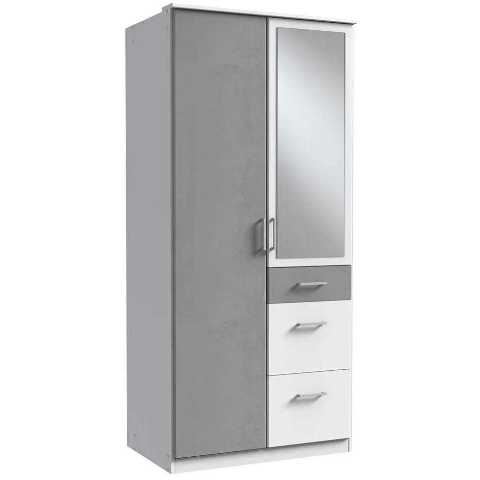 Drehtürenkleiderschrank in Lichtgrau - Karimos