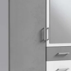 Drehtürenkleiderschrank in Lichtgrau - Karimos