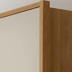 Drehtürenschrank mit Glasfront in Beige - Emdsiva