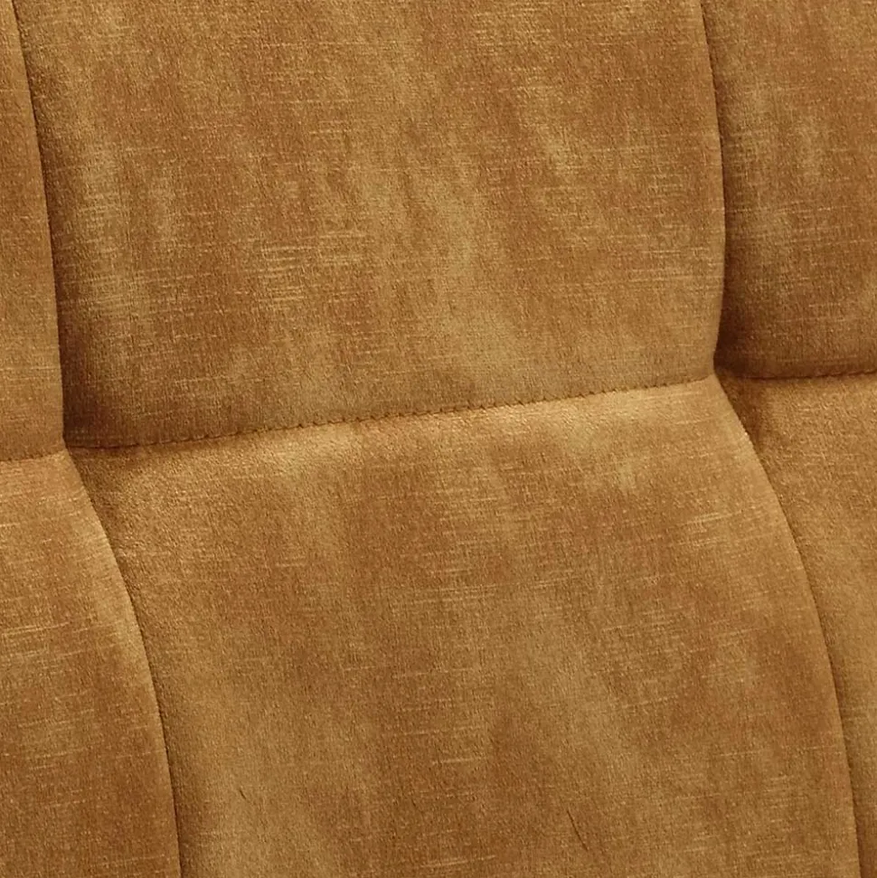 Dreisitzer Esstisch Polsterbank in Ocker Velours - Cacassa