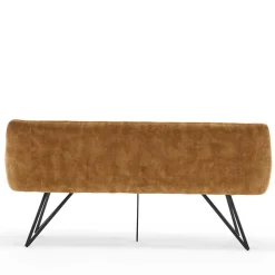 Dreisitzer Esstisch Polsterbank in Ocker Velours - Cacassa