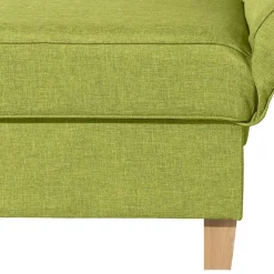 Dreisitzer Polsterliege in Gelbgrün mit Buche - Blace