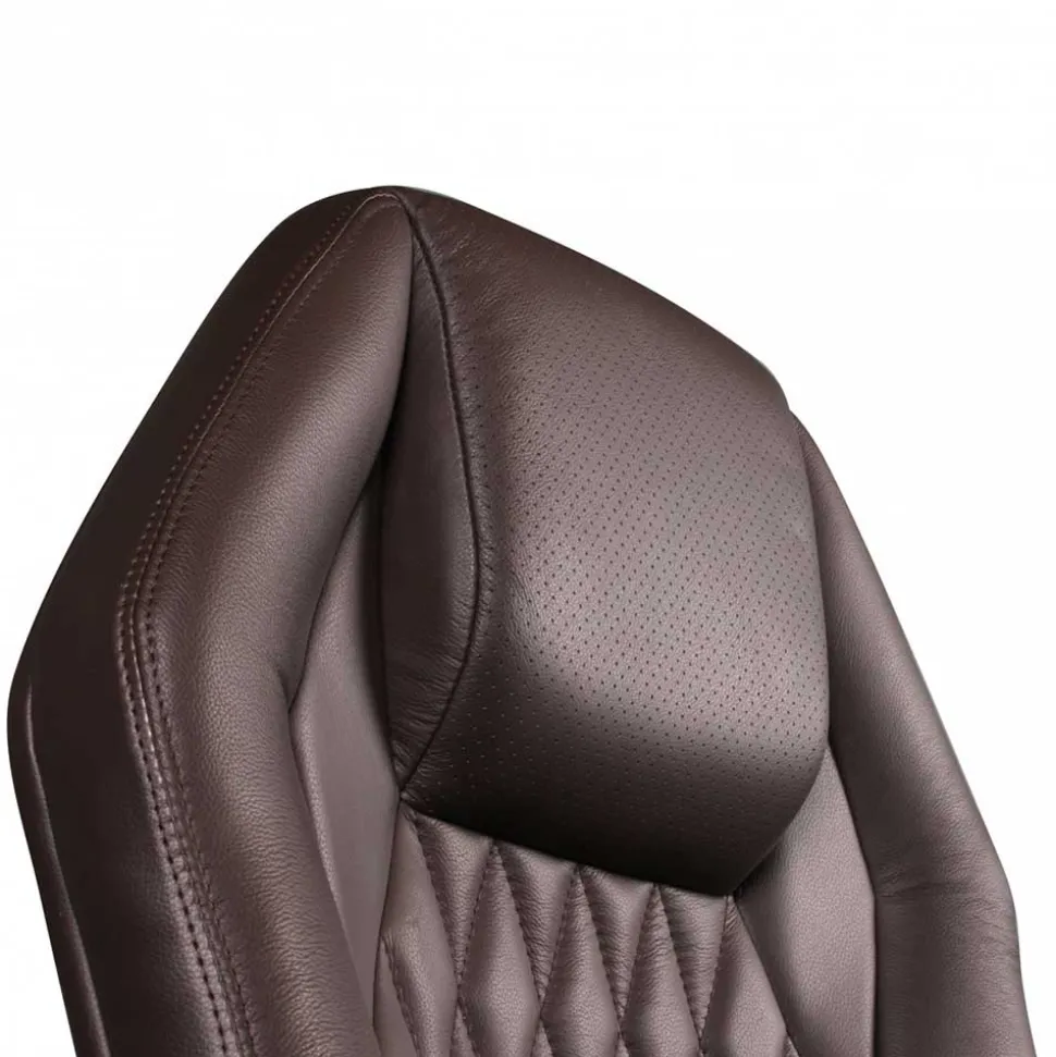 Dunkelbrauner Chefsessel aus Leder - Montigue