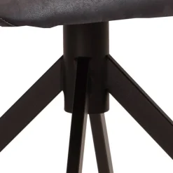 Dunkelbrauner Tischsessel aus Microfaser - Domiano