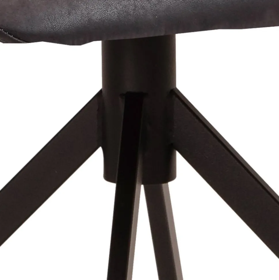 Dunkelbrauner Tischsessel aus Microfaser - Domiano