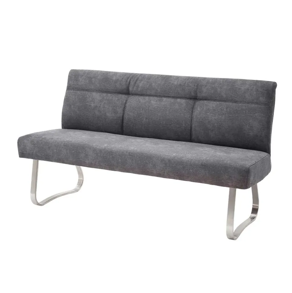 Dunkelgraue Esszimmer Bank mit Microfaser - Edwin