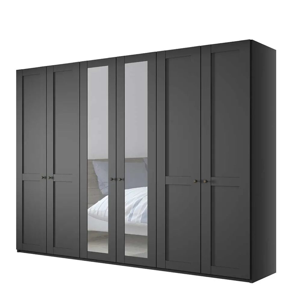 Dunkelgrauer Kleiderschrank 6-türig - Mataram I
