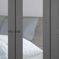 Dunkelgrauer Kleiderschrank 6-türig - Mataram I