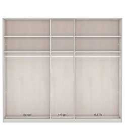 Dunkelgrauer Kleiderschrank mit Spiegeln - Mataram