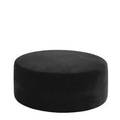 Dunkelgrauer Samthocker mit runder Form - Glamoure