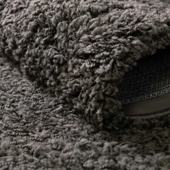 Dunkelgrauer Teppich mit Hochflor - Rosarios