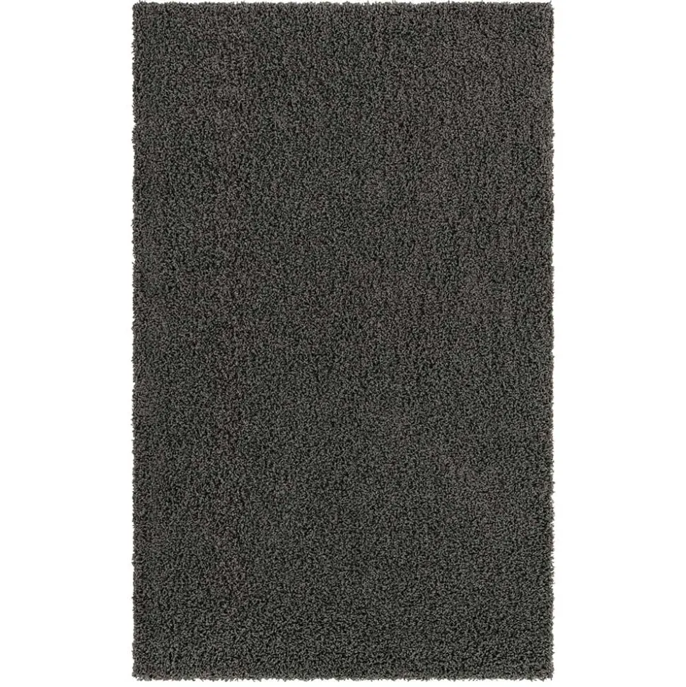 Dunkelgrauer Teppich mit Hochflor - Rosarios