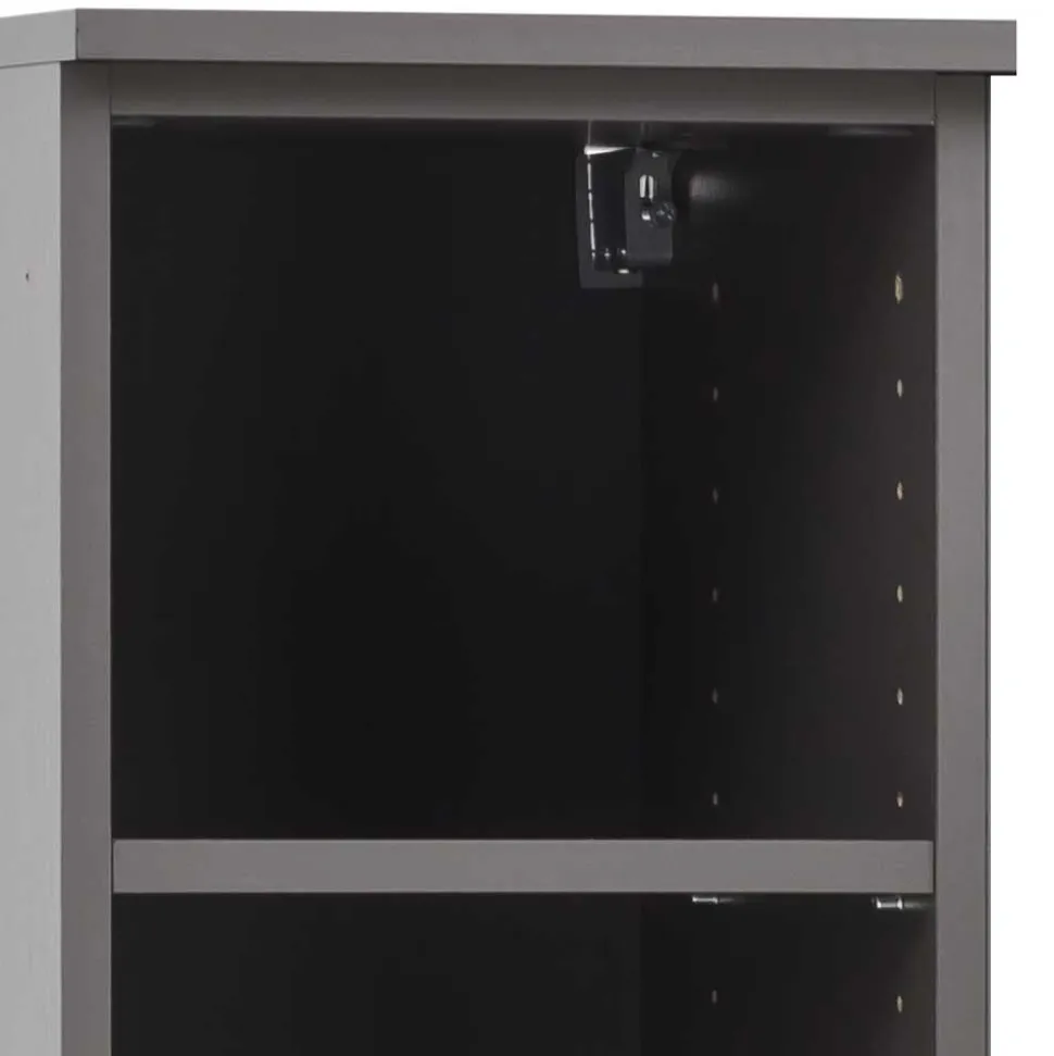 Dunkelgraues Badregal mit 5 Fächern - Breznia