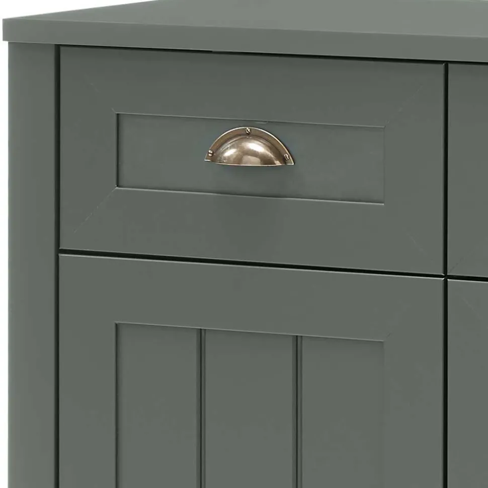 Dunkelgrüne Country Möbel Set - Niestov (vierteilig)