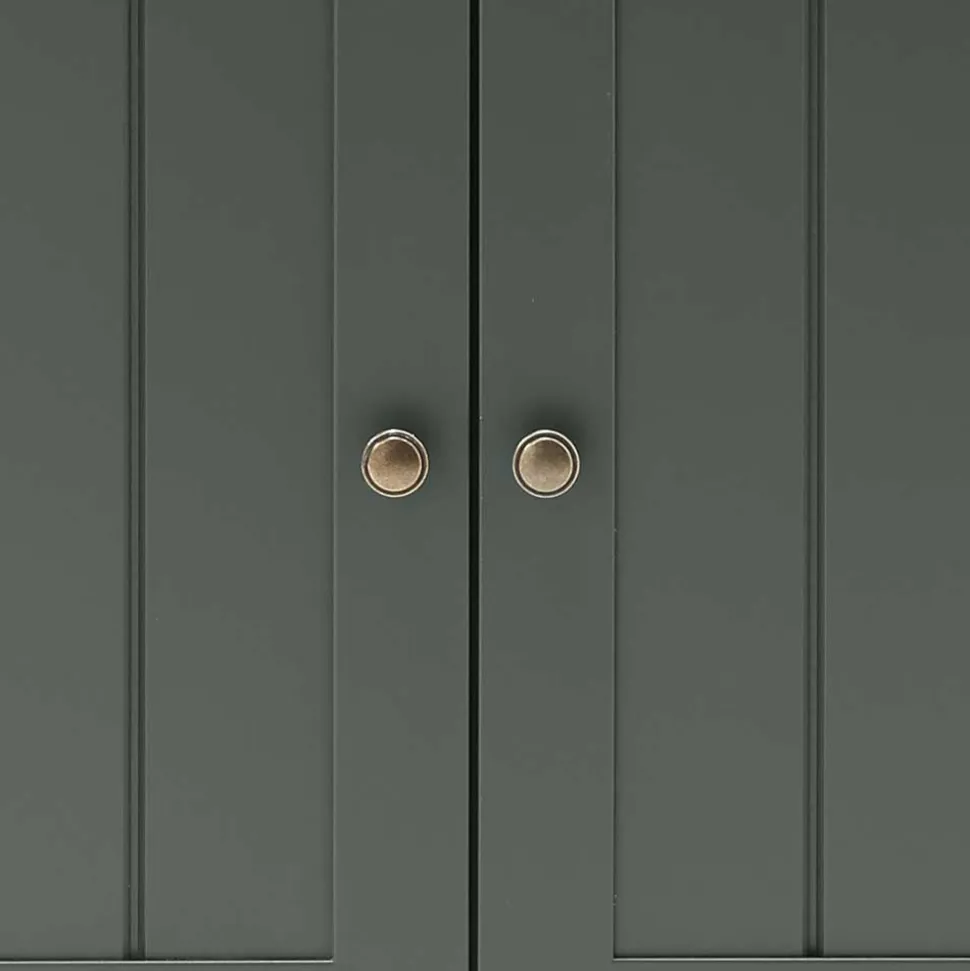 Dunkelgrüne Country Möbel Set - Niestov (vierteilig)