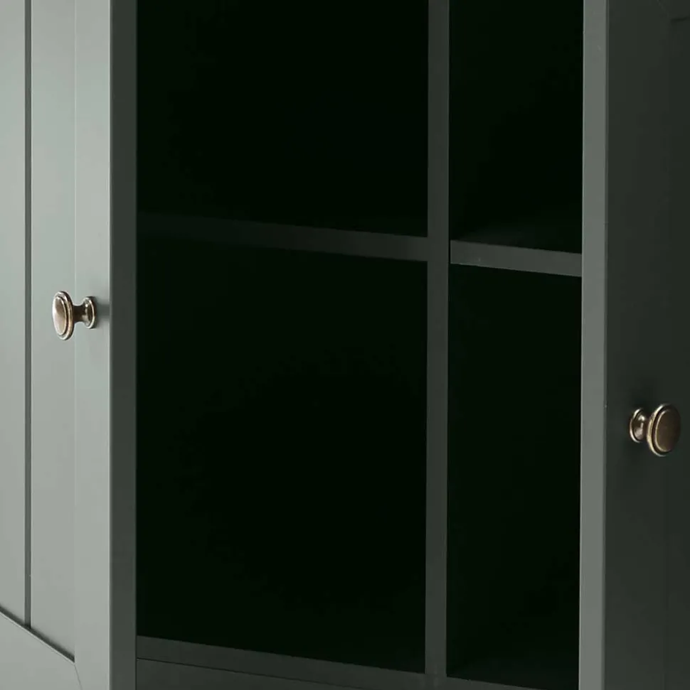 Dunkelgrüne Country Möbel Set - Niestov (vierteilig)