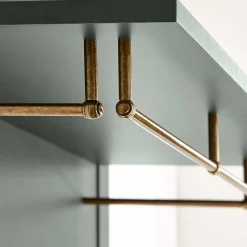 Dunkelgrüne Landhaus Garderobe mit 4 Haken - Niestov