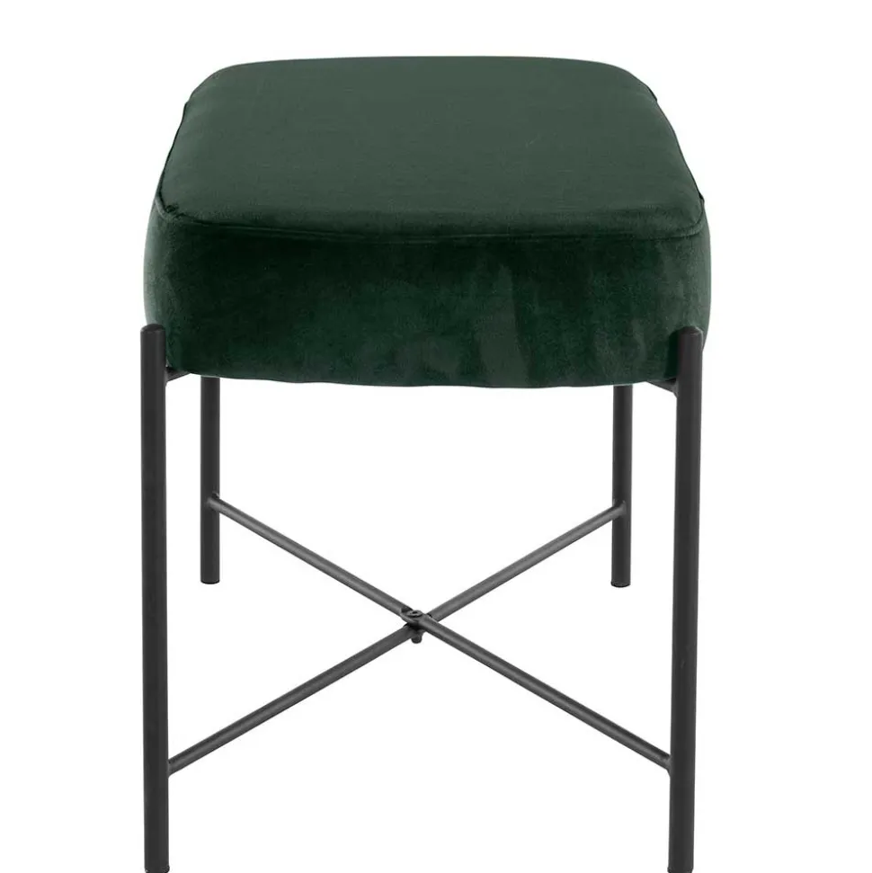 Dunkelgrüne Polsterbank aus Samt - Wengton