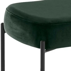 Dunkelgrüne Polsterbank aus Samt - Wengton