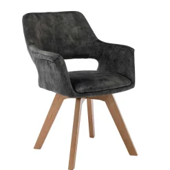 Dunkelgrüner Tischsessel aus Samt - Gregg (2er Set)