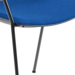 Dunkler Armlehnenstuhl mit Polstersitz Blau - Praggio