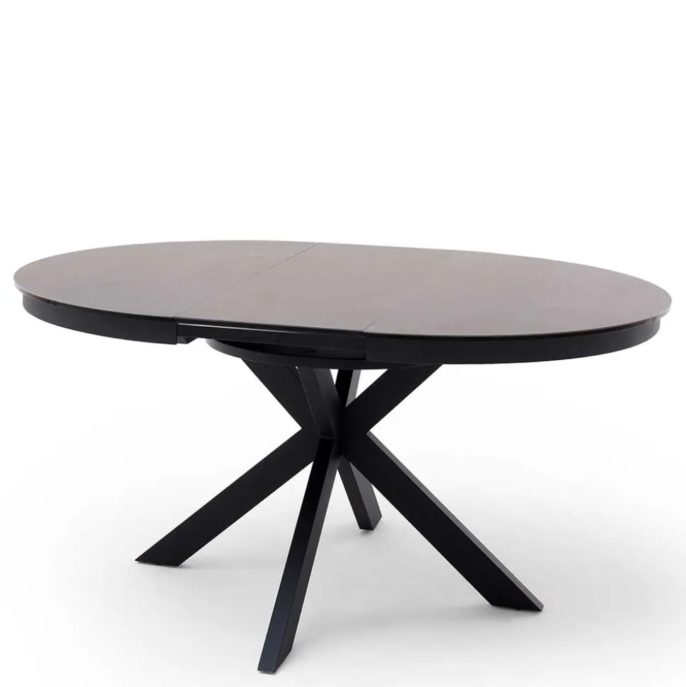 Dunkler Esstisch mit Butterflyauszug - Exmonda