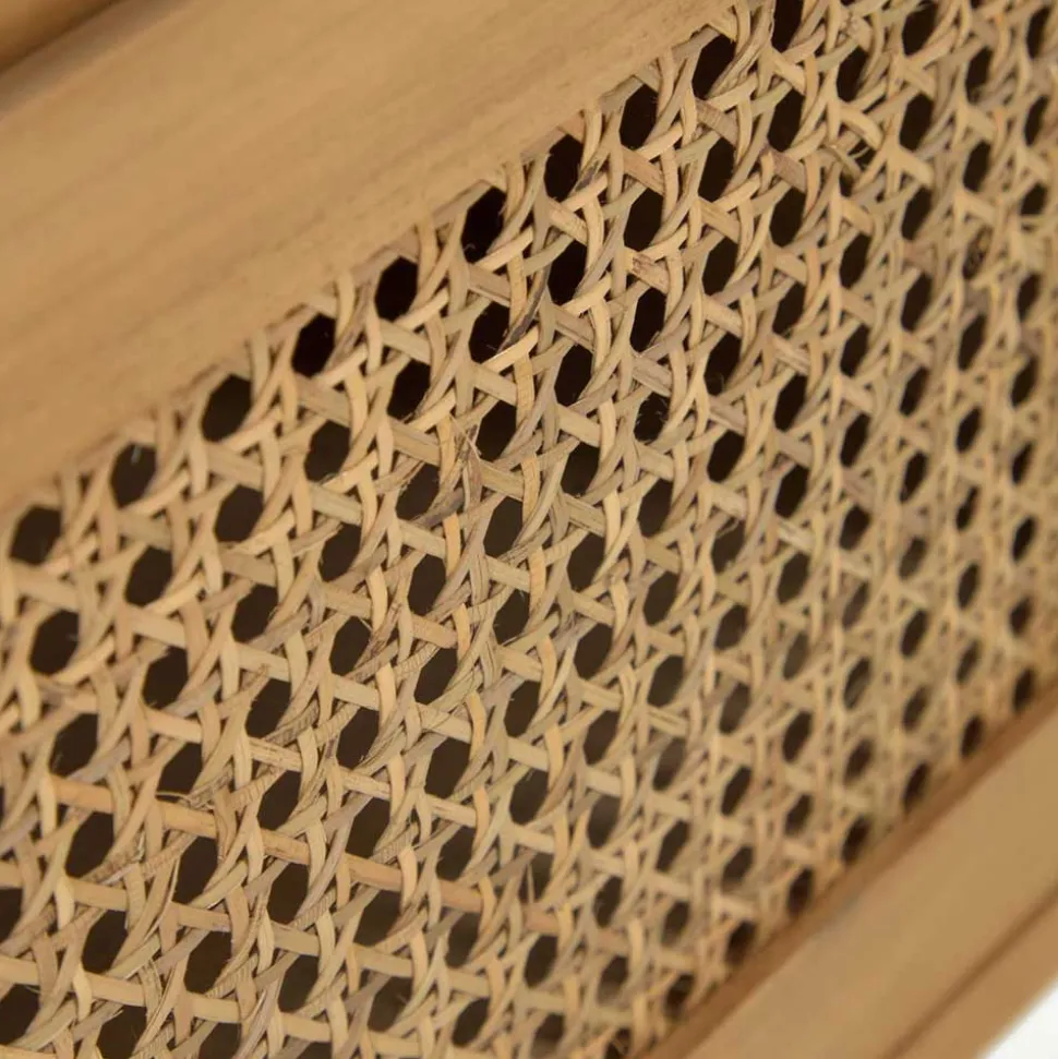 Echtholz Waschtisch aus Teak mit Wiener Geflecht - Tiranny