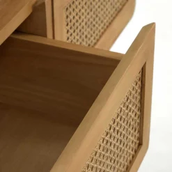 Echtholz Waschtisch aus Teak mit Wiener Geflecht - Tiranny