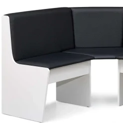 Eckbank Gruppe in Schwarz Weiß - Enevo (vierteilig)