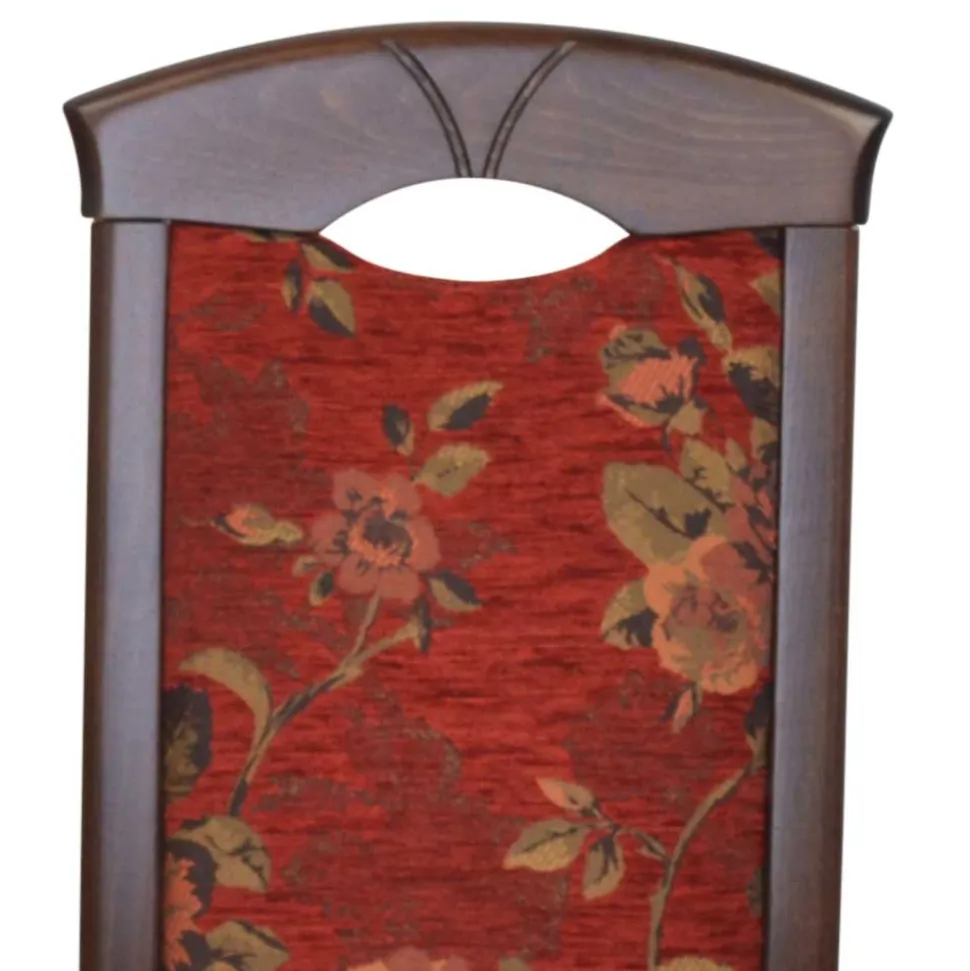 Eckbank Set in Nussbaum Braun mit Rot - Baltymore (vierteilig)