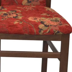 Eckbank Set in Nussbaum Braun mit Rot - Baltymore (vierteilig)