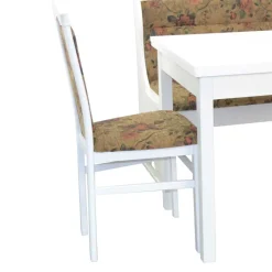 Eckbankgruppe in Weiß mit Brauntönen - Penal (vierteilig)