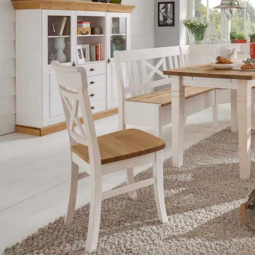 Eckbankgruppe Lugon im Landhausstil (vierteilig)