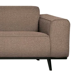 Eckcouch in hellem Braun Buklee - Mercana