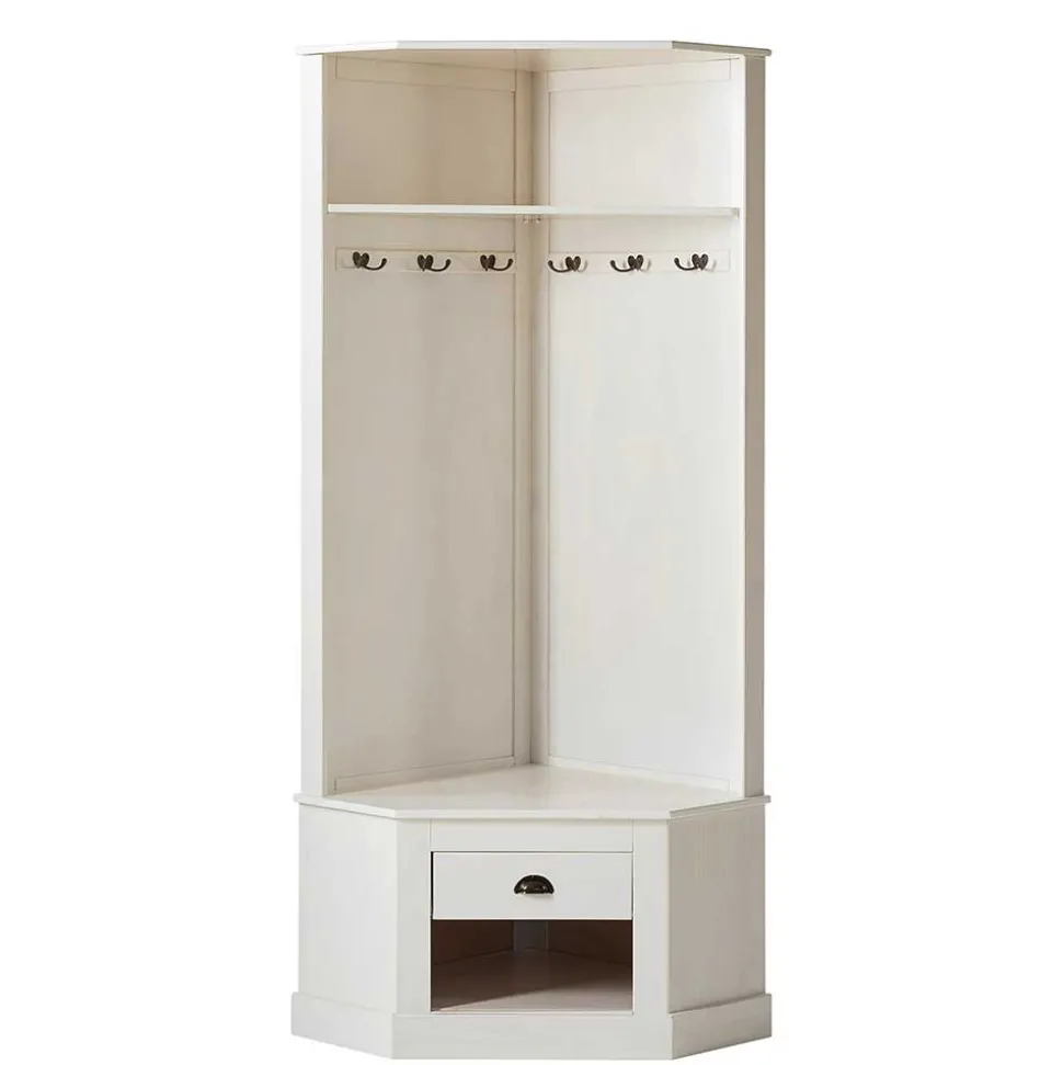 Eckgarderobe in Weiß - Cianova