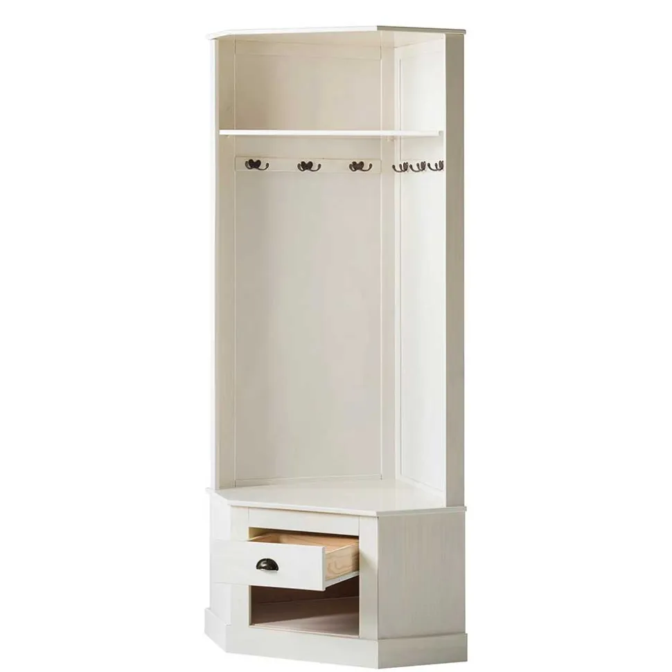 Eckgarderobe in Weiß - Cianova